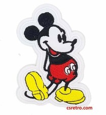 Mickey Mouse Cartoon Vintage Style Retro Embroidered Iron on Patch Applique Mask