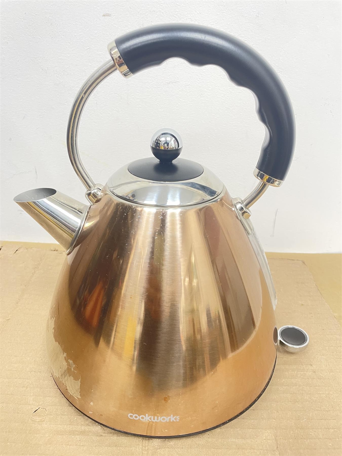 Cookworks Pyramid Kettle Stainless Steel Copper auto shut rapid boil 1.