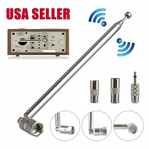 Antenna Telescopica F-Type 75 Ohm Con Adattatore 3.5mm - Per Bose Wave