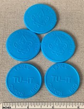 5 Boy Scouts of America Cub Table ROUND TU-IT TOKENS BSA Scouting
