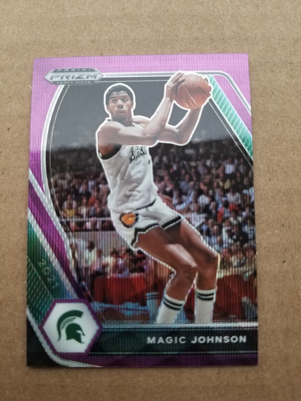 2021 Prizm Draft Picks #86 Magic Johnson Purple Wave Prizm
