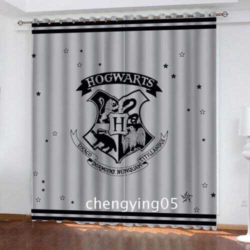 3D Harry Potter Made Pair Thick Thermal Blackout Curtains Ring Top Eyelet Gifts - Picture 32 of 42