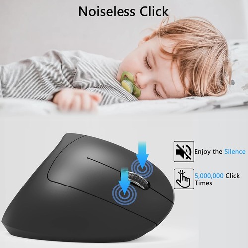 2.4G Wireless Ergonomic Optical Vertical Mouse 1600 DPI 6 Buttons USB Receiver - Picture 6 of 8
