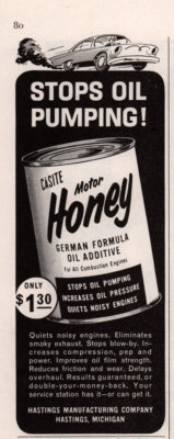 1961 A AD HASTINGS MFG CASITE MOTOR HONEY GERMAN ADDITIVE