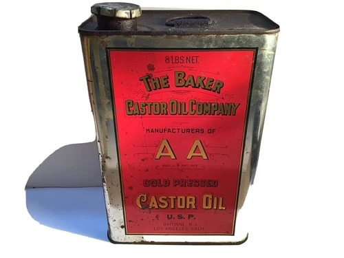 Vintage A A Baker Gallon Oil Can Metal gas Rare Sign Handy Shell Texaco Sinclair