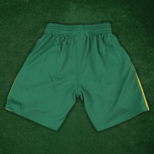 1994-95 Seattle Supersonics NBA Mitchell & Ness Green Away Men's Swingman Shorts - 第 2/5 張圖片