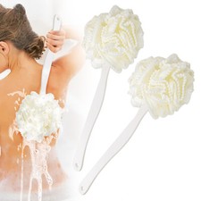 2pcs Back Scrubbers for Shower, Loofah Sponge Brush Bath Body Exfoliating Brush
