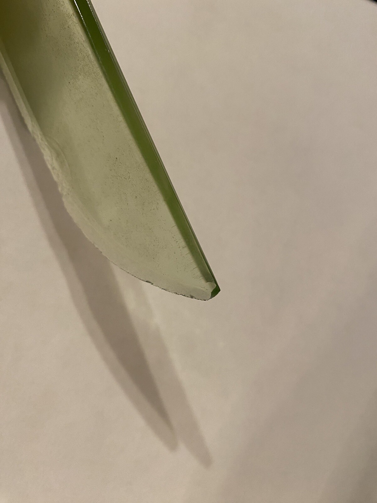 Antique Vintage Vaseline Uranium Glass Knife w/ Box Kitchen Novelty Co