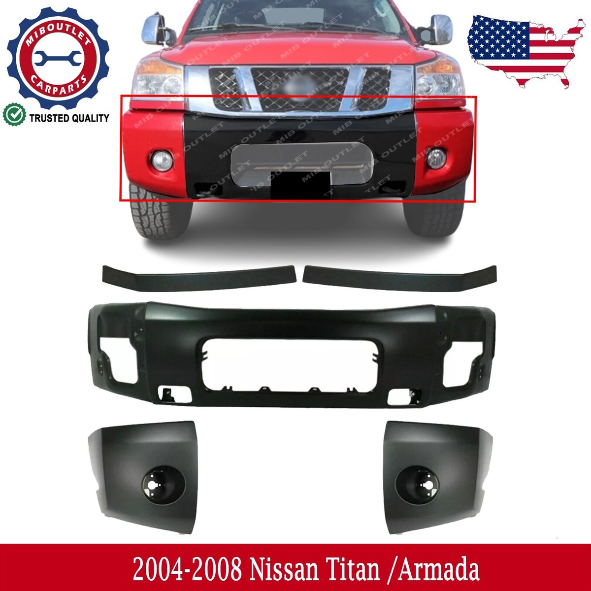 2008 Nissan Armada Front Passenger Side Bumper Filler (Standard Line) - Replace NI1089106 - View #11