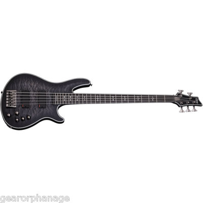 Schecter Hellraiser Extreme-5 See-Thru Black Satin STBLS NEW Bass Extreme 5 +Bag