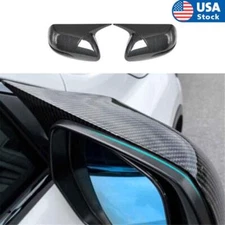 Carbon Fiber Look Rear View Side Mirror Cover Caps For Honda Civic 9th 2012-2015