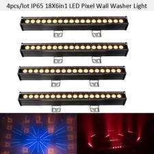 4pcs IP65 18x6in1 RGBWA UV Led Wall Washer Light Mixing Color Wash Light in US