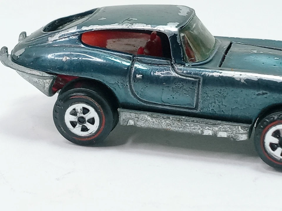 Topper Johnny Lightning 1969 personalizado Jaguar XKE azul vintage Foto 2 de 4