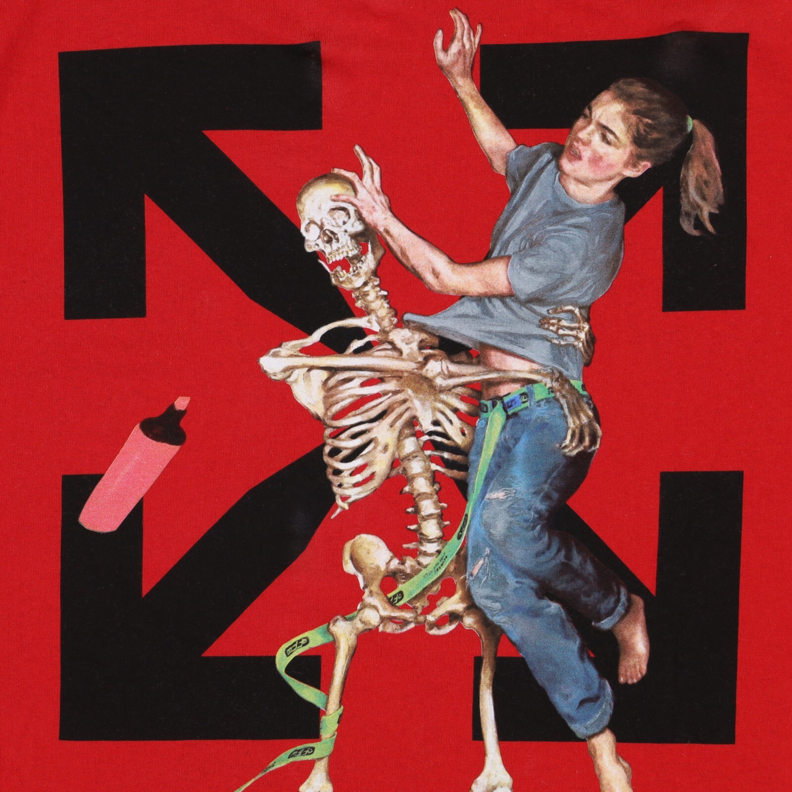 Off-White Red Pascal Skeleton Arrows Oversized T-Shirt | Size M FW20 RRP $350 image 5