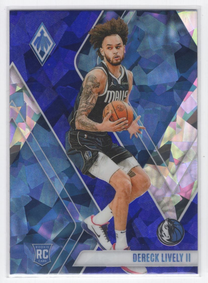 #290 2023-24 Panini Phoenix Blue Ice Dereck Lively II Rookie Dallas Mavericks