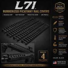 4 Heat Resistant Polymer Weaver Picatinny Rail Cover - Black