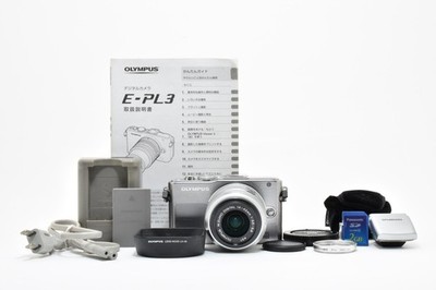 OLYMPUS PEN Lite E-PL3 Silver S.C. 1367 w/ 14-42mm F3.5-5.6 Lens [EXC++] E3298
