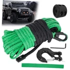 Synthetic Winch Rope Kit, 1/4" x50' Winch Cable with Protective Sleeve, Heavy