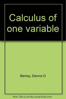 Calculus of one variable