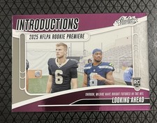 2025 Panini Absolute - Introductions Jalen Milroe, Tyler Shough #I-TSH (RC) Purp