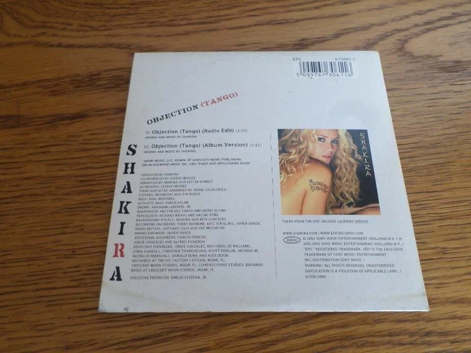 Shakira Objection (Tango (CD) Foto 3 de 3