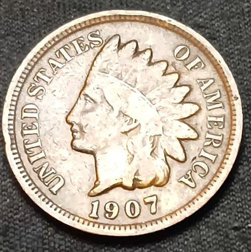 1907 Native American Indian Head Penny FULL DATE OLD COIN EYE APPEAL