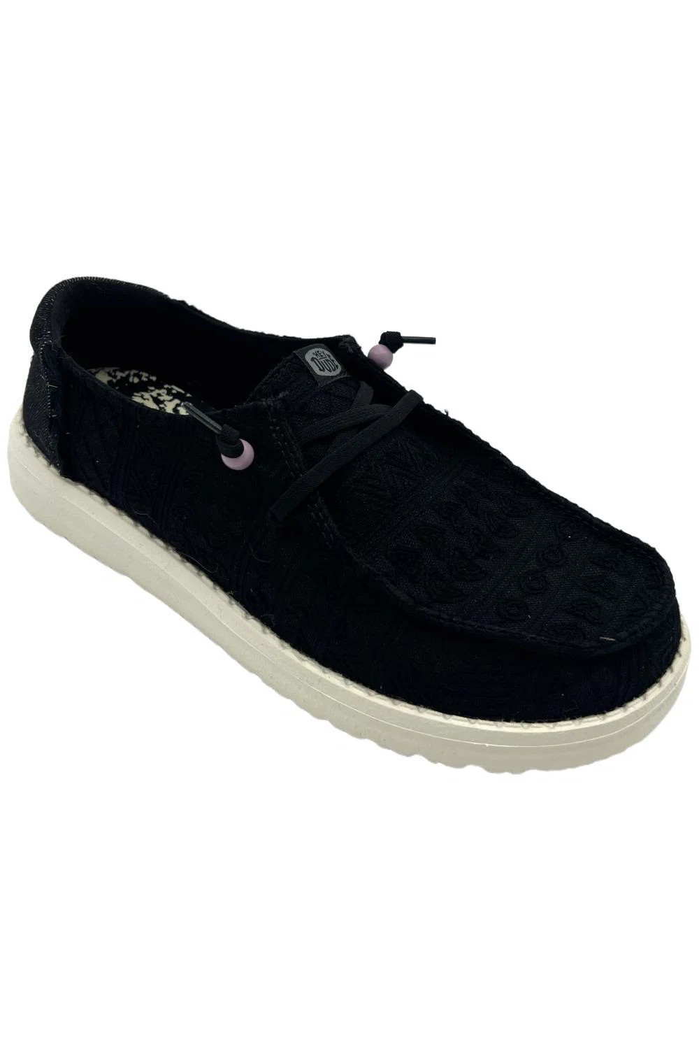 Hey Dude Womens Wendy Crochet Lace Loafer Black 7490₽