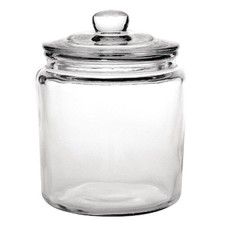Biscotti Biscuit Cookie Jar with Lid 3.9 Litre, Clear Glass, Size: 252(H)X 200(D