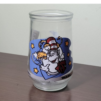 Welch's Dr. Seuss Cat in the Hat Collectible Glass Jam Jelly Theme