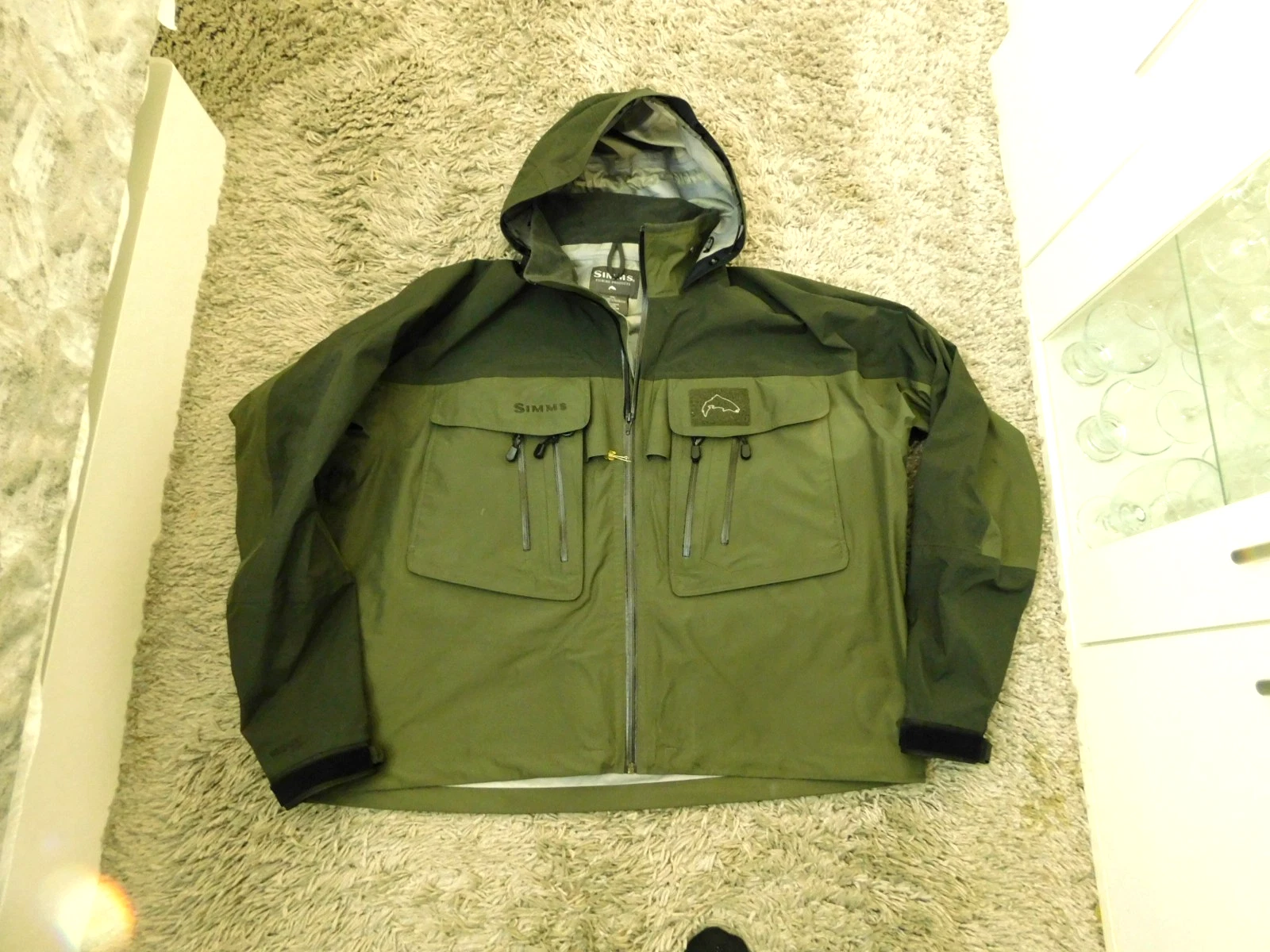 Simms G3 guide gore-tex XCR jacket Men's 2XL fishing wading waterproof