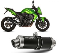 Scarico Storm by Mivv Gp Nero acciaio inox per Kawasaki Z 750 2007 > 2014