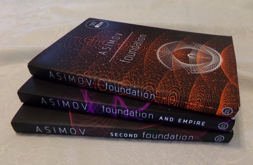 Foundation Trilogy Isaac Asimov Books 1–3 Sci-Fi Set Del Rey Paperbacks EUC! - Picture 3 of 6