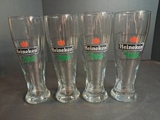 Vintage HEINEKEN Set of 5 European Beer Drinkware Glass Pilsner Barware