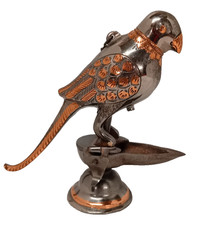 Indian Brass Bird Hanging Oil Lamp Mughal Deccan Vintage z0069