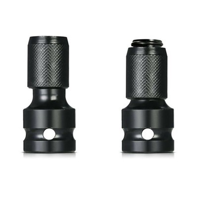 2Pcs/Set 1/2'' Square Drive to 1/4'' Hex Socket Adapter Converter Chuck Adapter C