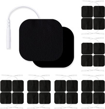 24 Pack 2" X 2" TENS Unit Pads Reuse More than 45 Times, Upgraded Self-Adhesive