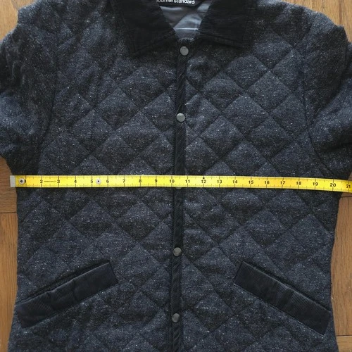 JOURNAL STANDARD Made in France Tweed Wool Blend Quilted Jacket Gray Medium image 14