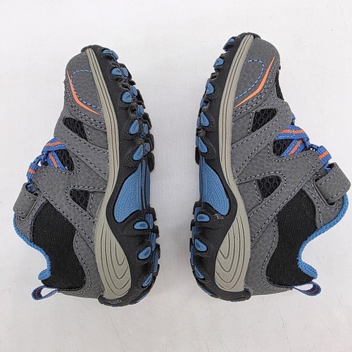 Merrell Trail Chaser Shoes Boys Size 5.5 Wide Gray Blue Black Hiking Sneakers - Picture 7 of 13