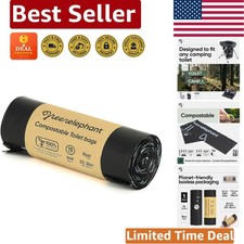 15 Count Compostable Sanitary Bags for Portable Toilets - Eco-Friendly Solutions