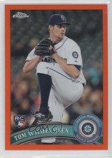 2011 Topps Chrome Retail Orange Refractor Tom Wilhelmsen #202 1x9