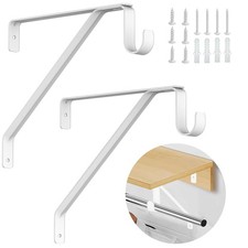 Closet Shelf & Rod Brackets Heavy Duty, 2-Pack Triangular Wall Mounted Shelf Bra