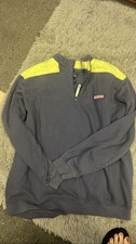 Vineyard Vines Performance 1/4 Zip Pullover Men's Blue Yellow Long Sleeve