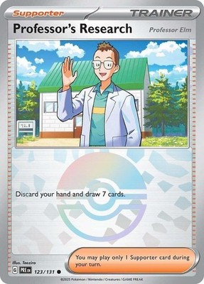 Professor's Research (Elm) 123/131 - Poké Ball Pattern - Prismatic Evolutions NM