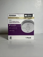 USI 10-Year Battery 3-in-1 Smoke Fire and Carbon Monoxide Detector w/Voice Alarm