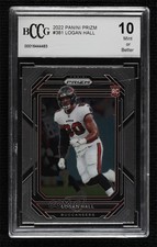 2022 Panini Prizm Rookies Logan Hall #381 BCCG 10 Mint or Better rh0