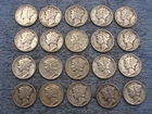 20 SILVER MERCURY DIMES WITH DATES lot 48