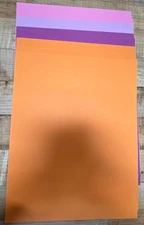 8 Colorful Cardstock Paper Pack Assorted Shades Of Orange & Purple Crafting