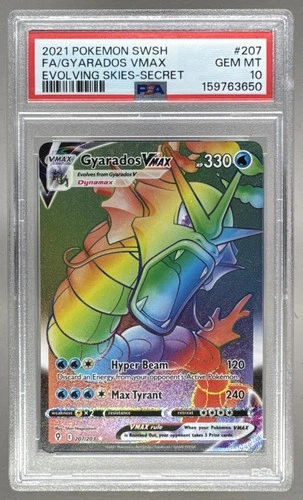 3650 Gyarados VMAX 2021 Pokemon Sword & Shield Evolving Skies #207 PSA 10