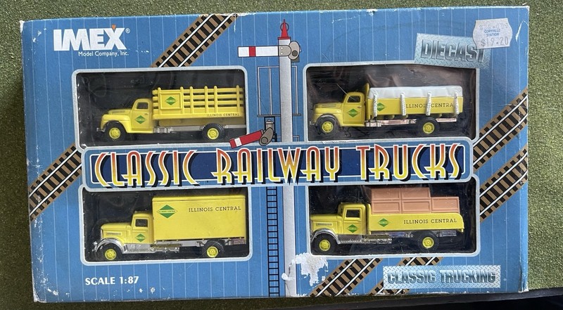 IMEX HO scale 870134 Illinois Central Die-Cast Classic Trucks 4pcs