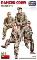 MiniArt 1/35 53015 WWII German Panzer Crew France 1944 w/Resin Heads (4 Figures)